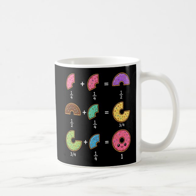 Doughnut Fractions Learning Math Humour Coffee Mug (Right)