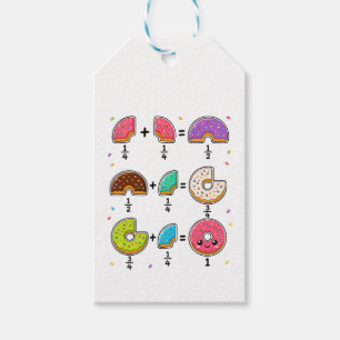 Doughnut Fractions Learning Math Humour Gift Tags
