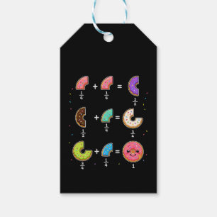 Doughnut Fractions Learning Math Humour Gift Tags