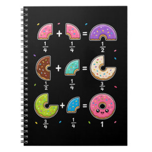 Doughnut Fractions Learning Math Humour Notebook