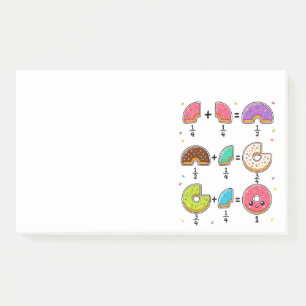 Doughnut Fractions Learning Math Humour Post-it Notes