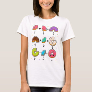 Doughnut Fractions Learning Math Humour T-Shirt