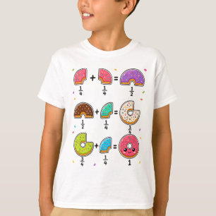 Doughnut Fractions Learning Math Humour T-Shirt