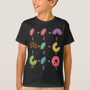 Doughnut Fractions Learning Math Humour T-Shirt