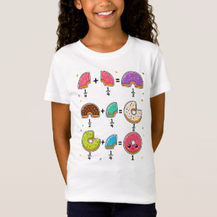Doughnut Fractions Learning Math Humour T-Shirt