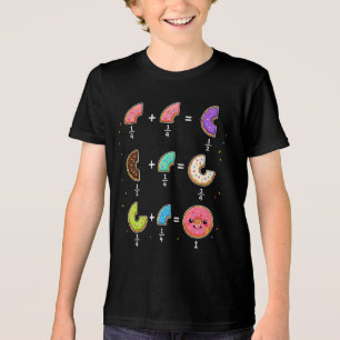 Doughnut Fractions Learning Math Humour Tri-Blend Shirt