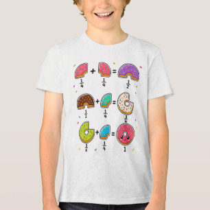 Doughnut Fractions Learning Math Humour Tri-Blend Shirt