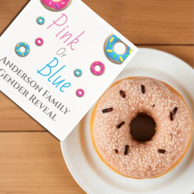 Doughnut Gender Reveal Napkin (Creator Uploaded)