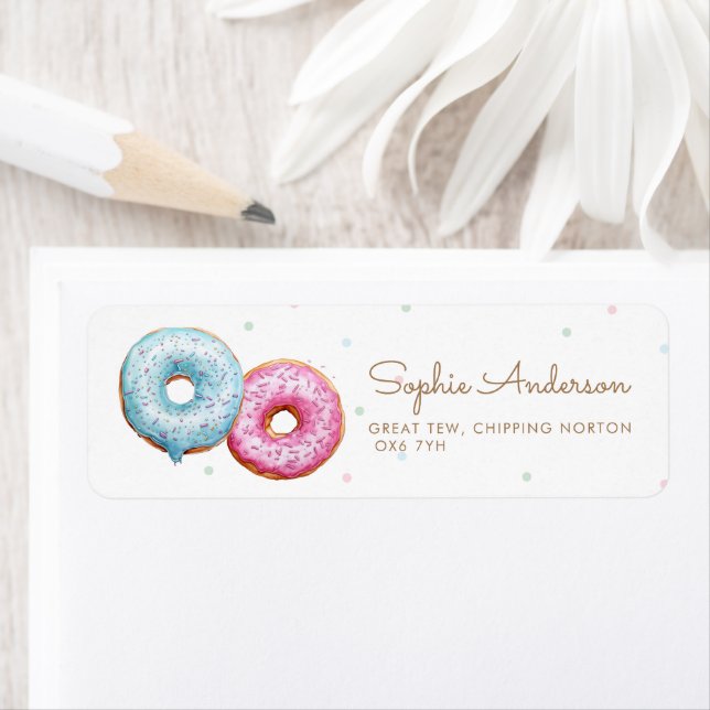 Doughnut Gender Reveal Party Address (Insitu)