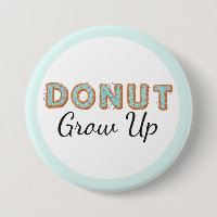 Doughnut Grow Up Blue Iced Baby First Birthday