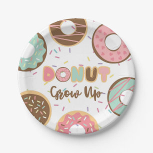 Doughnut Grow Up Paper Plate