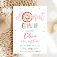 Doughnut Grow Up Watercolor Our Sweet Girl Birthda