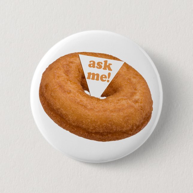 Doughnut Humour custom button (Front)