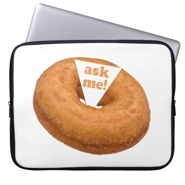 Doughnut Humour custom laptop sleeve (Front)
