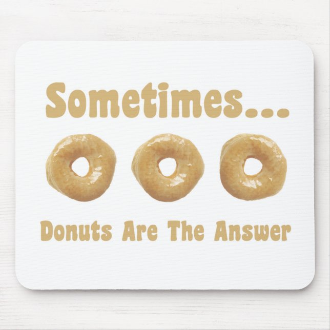 Doughnut Humour Mouse Pad (Front)