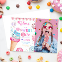 Doughnut Ice Cream Sweet One 1st Birthday Photo