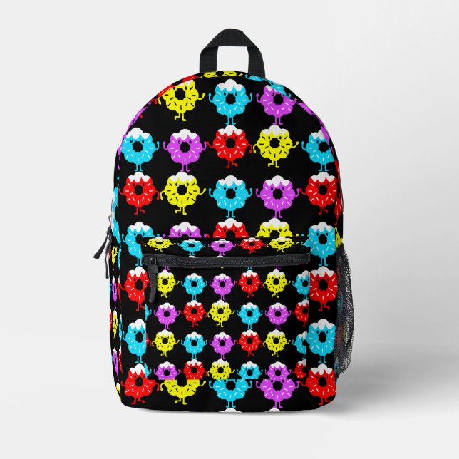 Doughnut Inspired Gift Printed Backpack (Front)