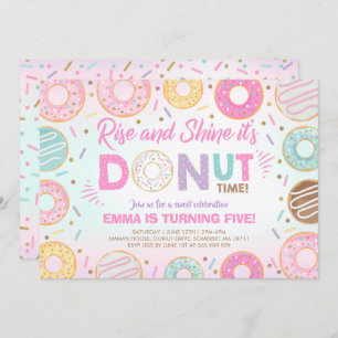 Doughnut Invitation Rise And Shine It's Doughnut T