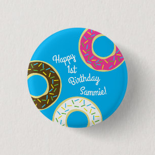 Doughnut Kid's Birthday Party Cute 3 Cm Round Badge