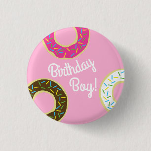 Doughnut Kid's Birthday Party Cute 3 Cm Round Badge