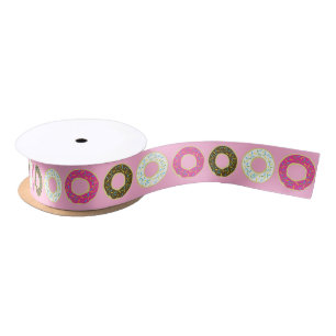 Doughnut Kid's Birthday Party Cute Satin Ribbon