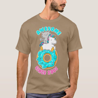 Doughnut Kitten Unicorn Awesome since 2002 T-Shirt