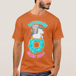 Doughnut Kitten Unicorn Awesome since 2016 T-Shirt