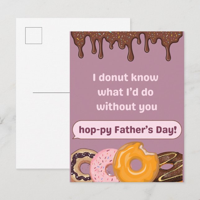 Doughnut Limited Father's Day Edition Invitation Postcard (Front/Back)
