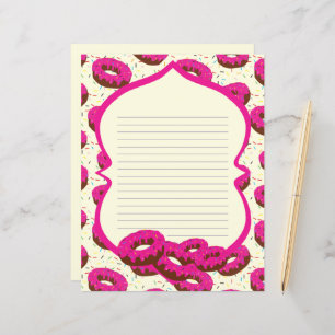 Doughnut lined stationery paper