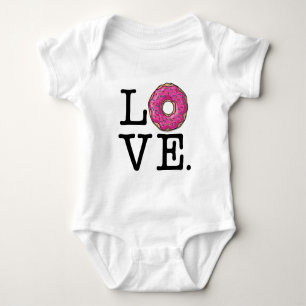 Doughnut Love Funny Baby Bodysuit
