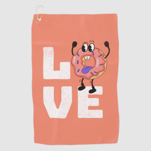 Doughnut love golf towel