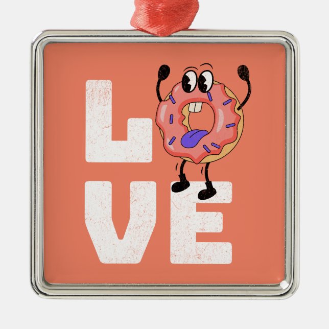 Doughnut love metal tree decoration (Front)