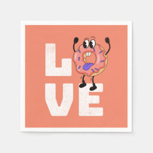 Doughnut love napkin