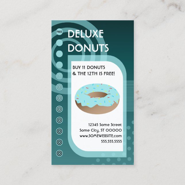 doughnut loyalty teals card (Front)