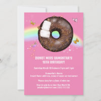 Doughnut magical rainbow pink butterfly any age