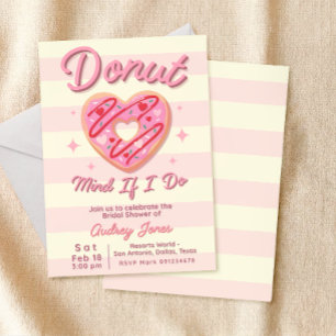 Doughnut Mind If I Do Bridal Shower Invitation