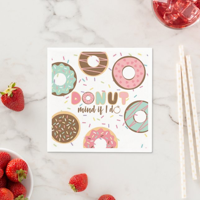 Doughnut Mind If I DO Bridal Shower Napkin (Insitu)