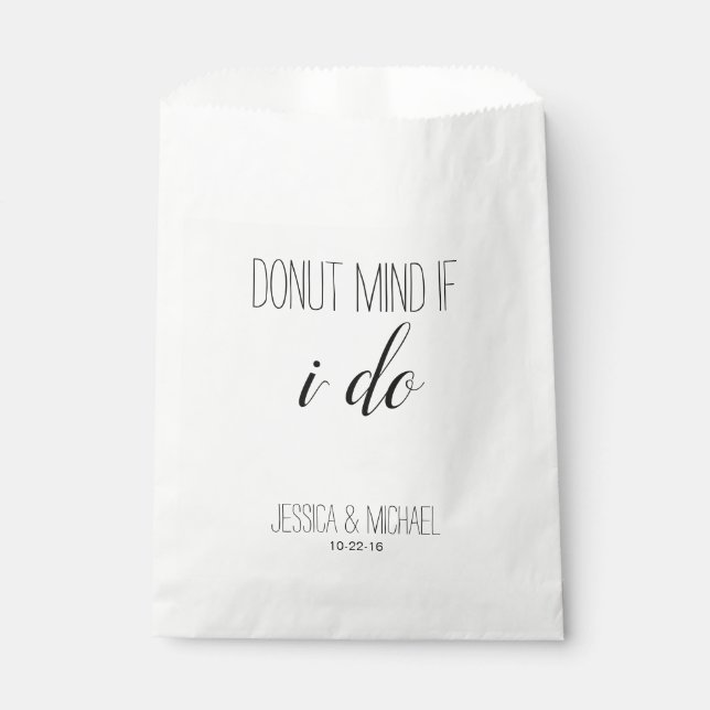 Doughnut mind if I  do custom wedding favour candy Bags (Front)