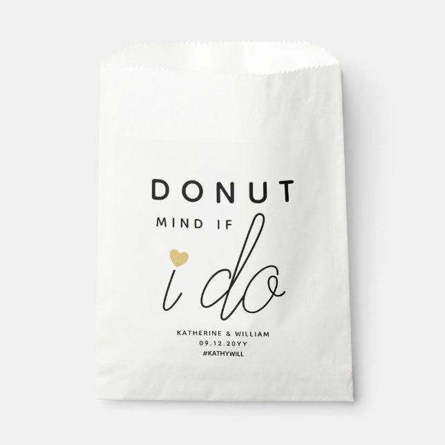 Doughnut Mind If I Do Custom Wedding Snack Favour Bags (Front)