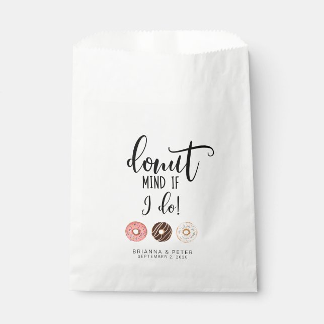 Doughnut Mind If I Do Wedding Favour Bags (Front)