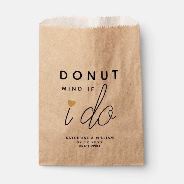 Doughnut Mind If I do Wedding Snack Kraft Favour B Favour Bags (Front)