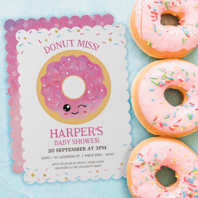 Doughnut Miss Out Baby Shower Invitation (Creator Uploaded)