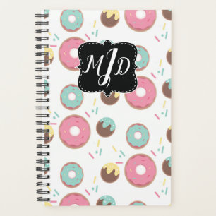 Doughnut Monogram Bakery Sprinkle Doughnut Planner
