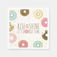 Doughnut Paper Napkin Pink Doughnut sweet Birthday