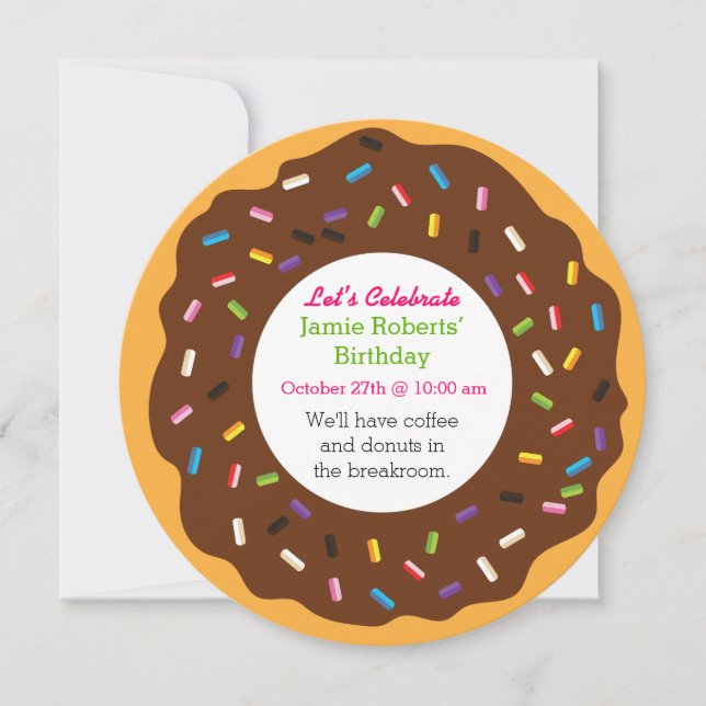 Doughnut Party Invitation (Front)