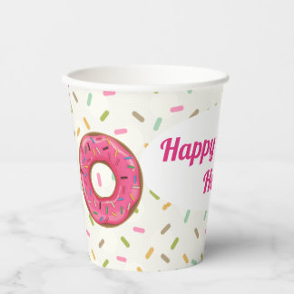 Doughnut Party Personalised  Paper Cups