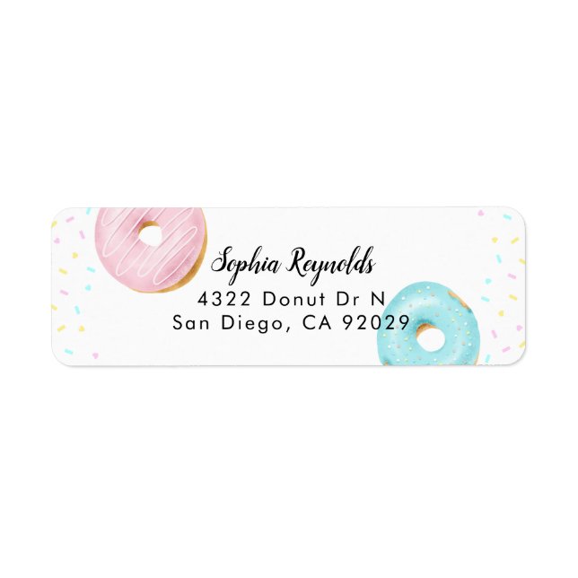 Doughnut Party Return Address (Front)
