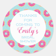Doughnut Party Thank You Stickers