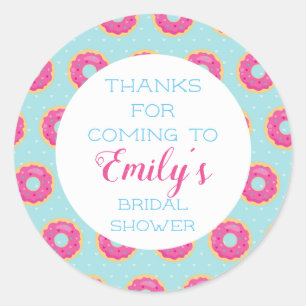 Doughnut Party Thank You Stickers