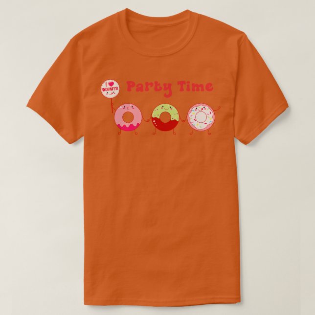 Doughnut Party Time T-Shirt (Design Front)